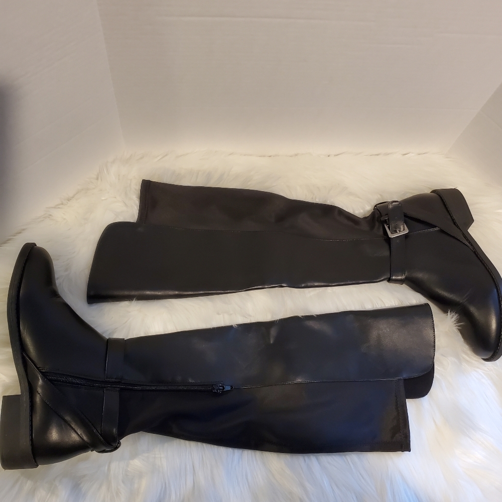 Zigisoho Orlain Tall Black Boots, Size 8 - image 4